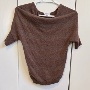 Nordstrom Off-the-Shoulder Brown Sweater